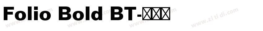 Folio Bold BT字体转换
